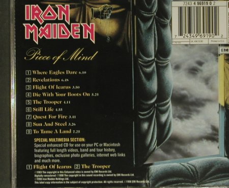 Iron Maiden: Piece Of Mind'83, MultiMedia, EMI (4 96919 02), NL, 1998 Typ: CD Best.-Nr.: 99400 Preis: 10,00 Euro