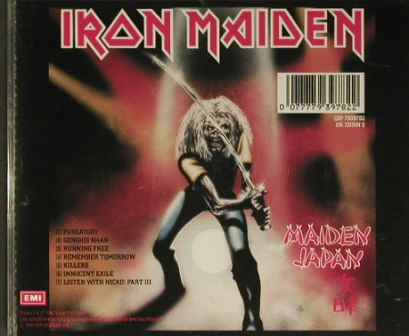 Iron Maiden: Purgatory81, 7 Tr EP, EMI (CDIRN 3), UK, 1990 Typ: CD Best.-Nr.: 99407 Preis: 12,50 Euro