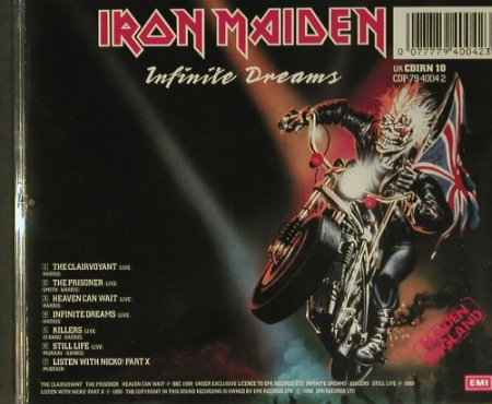 Iron Maiden: The Clairvoyant-Infinit..'89,EP,7Tr, EMI (CDP 79 4004 2), UK, 1990 Typ: CD Best.-Nr.: 99412 Preis: 12,50 Euro