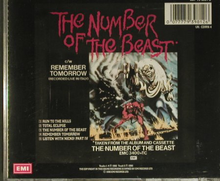 Iron Maiden: Run To The Hills'82, 5 Tr.EP, EMI (CDIRN 4), UK, 1990 Typ: CD Best.-Nr.: 99413 Preis: 12,50 Euro