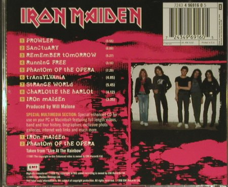 Iron Maiden: Same(80), EMI (4 96916 0), D, 1998 Typ: CD Best.-Nr.: 99424 Preis: 10,00 Euro