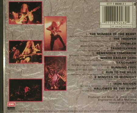 Iron Maiden: A Real Dead One, EMI (7 89248 2), NL, 1993 Typ: CD Best.-Nr.: 99425 Preis: 10,00 Euro
