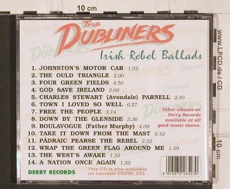 Dubliners: Irish Rebel Ballads, Derry Records (CDBL 523), UK Typ: CD Best.-Nr.: 81976 Preis: 12,50 Euro