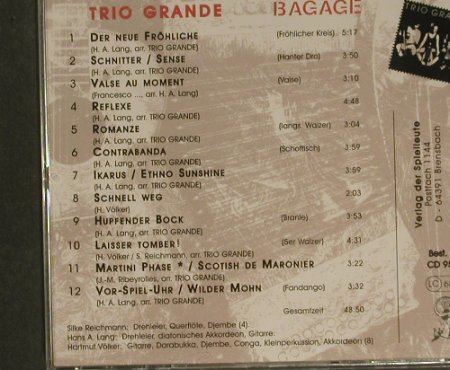 Trio Grande: Bagage, Spielleute(9501), D,  - CD - 84147 - 10,00 Euro