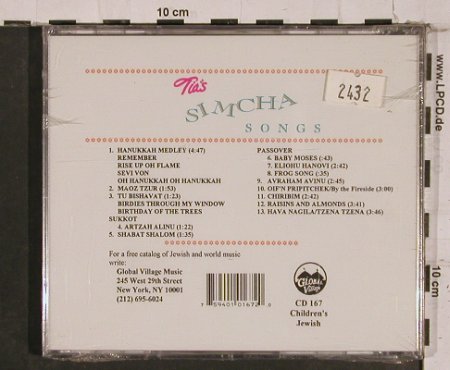 Tia: Simcha Songs, FS-New (Kletzmer), Global Village(), CDN, 1993 - CD - 84371 - 12,50 Euro
