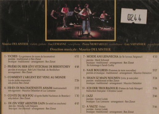 Zimet,Ben: au Theatre De La Ville, FS-New, Scalen Dis, F, 1993 Typ: CD Best.-Nr.: 84396 Preis: 12,50 Euro