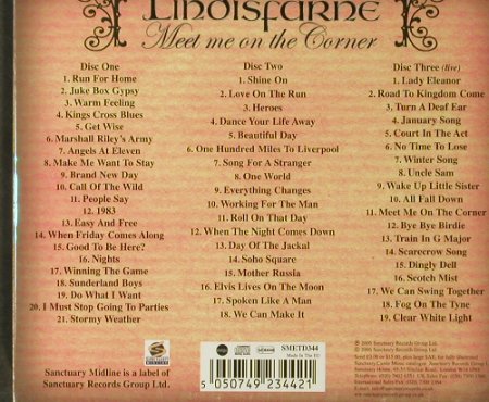 Lindisfarne: Meet Me on the Corner, FS-New, Sanctuary (SMETD344), EU, 2006 Typ: 3CD Best.-Nr.: 93612 Preis: 12,50 Euro