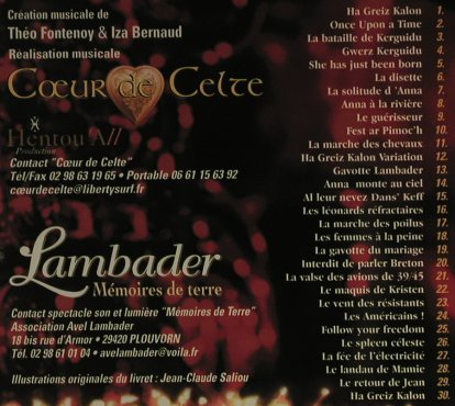 Coeur De Celte: Lambader-Memoires De Terre, Coop Breizh(), F,  - CD - 94862 - 10,00 Euro