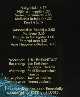 Tuulenkantajat: Vedenalusmusiikkia, Olarin M. (OMCD 36), SF, 1991 Typ: CD Best.-Nr.: 98478 Preis: 10,00 Euro