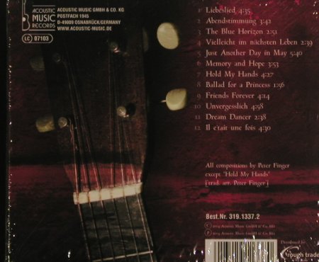 Finger,Peter: Dream Dancer,Digi, FS-New, Acoustic Music (319.1337.2), D, 2004 Typ: CD Best.-Nr.: 99912 Preis: 11,50 Euro