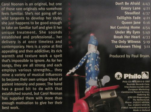 Noonan Band,Carol: The Only Witness, Rounder(PH 1209), US, 1996 - CD - 83882 - 6,00 Euro