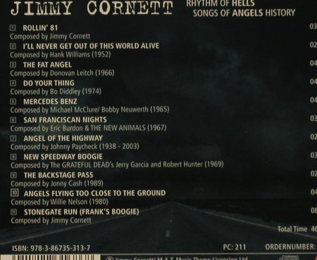 Cornett,Jimmy: Rhythm of Hell, Angels History,Digi, J.C./M.A.T.(231686), D, 2007 - CD - 99194 - 7,50 Euro