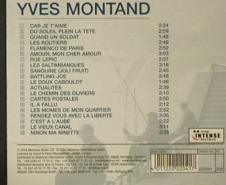 Montand,Ives: Car je t'aime, Membran/Intense Musik(), F, 2004 - CD - 50256 - 5,00 Euro