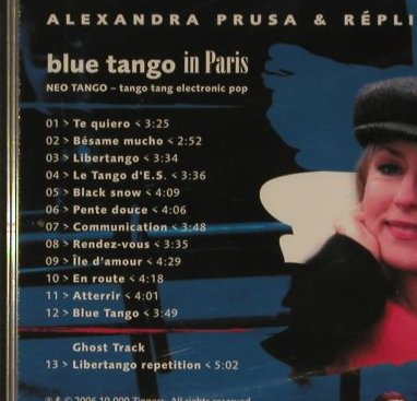 Prusa,Alexandra & Replica Norma: Blue Tango in Paris, 10.000 Zippers(), D, 2006 - CD - 97103 - 7,50 Euro