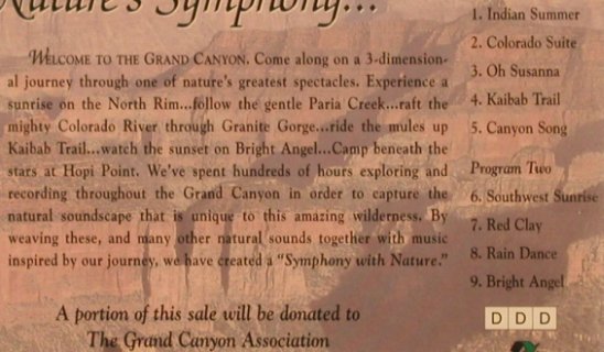 Grand Canyon: The Sound of the, Orange Tree (OT 31113), , 1993 Typ: CD Best.-Nr.: 82024 Preis: 7,50 Euro
