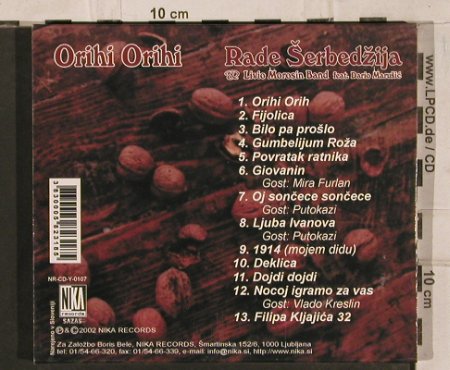 Serbedzija,Rade & Livio Morosin Ban: Orihi Orihi,f.Dario Marusic, NIKA, Slovenia, 2002 Typ: CD Best.-Nr.: 84032 Preis: 7,50 Euro