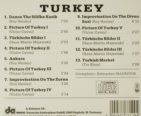 V.A.Turkey: Ethnic Folk Music,nation.Character, Sonia (CD 77129), D Typ: CD Best.-Nr.: 84035 Preis: 5,00 Euro