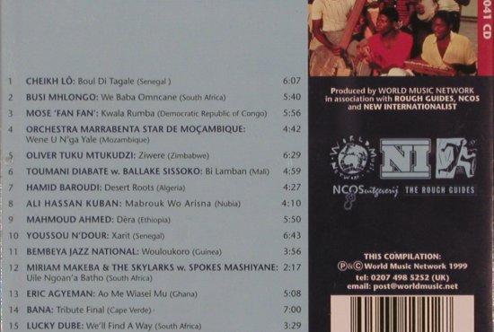 V.A.The Rough Guide:  to the Music of Africa,15Tr., World M.N., UK, 1999 Typ: CD Best.-Nr.: 84039 Preis: 7,50 Euro