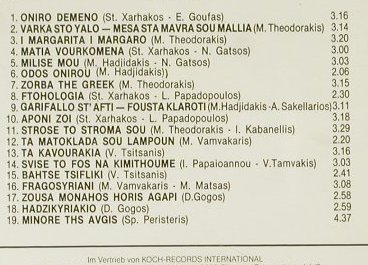 V.A.The Best of Bouzouki: I love Bouzouki, Koch, A, 1988 Typ: CD Best.-Nr.: 84050 Preis: 7,50 Euro