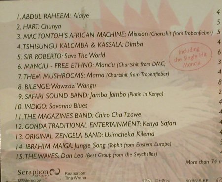V.A.The Finest African Dreamhouse: 15 Tr.,Digi, Kelle Rec., D, 1999 Typ: CD Best.-Nr.: 84111 Preis: 7,50 Euro