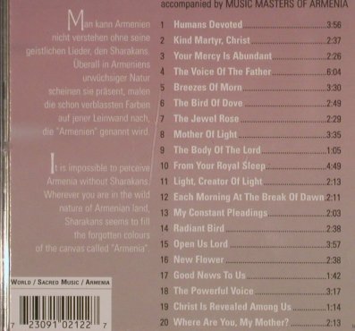 Mailian,Anna: Treasures of Light,ArmenianSharakas, CCn'C Rec., D, 2002 Typ: CD Best.-Nr.: 84114 Preis: 10,00 Euro
