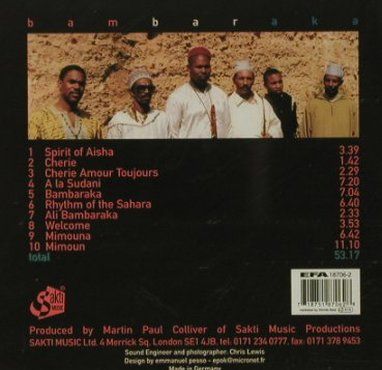 Bambaraka: Automatic Original, f. Byron Wallen, Sakti Music (SM 0002), D Typ: CD Best.-Nr.: 84116 Preis: 10,00 Euro