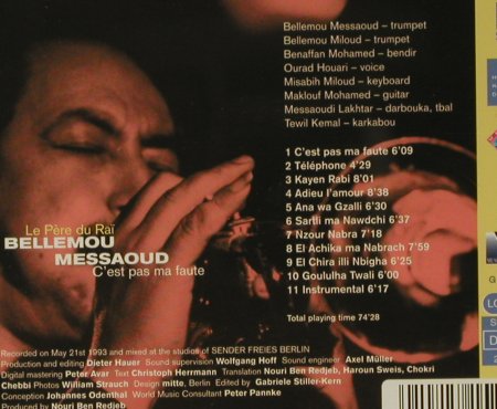 Messaoud,Bellemou: C'est Pas Ma Faute(Algeria), Wergo(), D, 1999 - CD - 84135 - 7,50 Euro