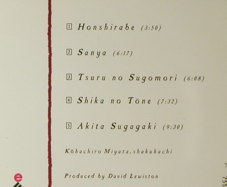 Miyata,Kohachiro: Shakuhachi-The Japanese Flute(77), Elektra Nonesuch, D, 1991 Typ: CD Best.-Nr.: 84157 Preis: 7,50 Euro