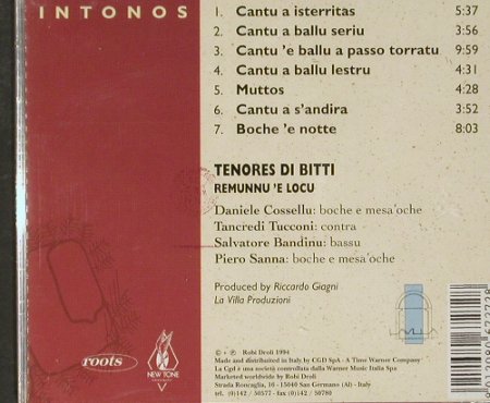 Tenores Di Bitti: Intonos, FS-New, Robi Droli (nt 6727), I, 94 Typ: CD Best.-Nr.: 91030 Preis: 12,50 Euro