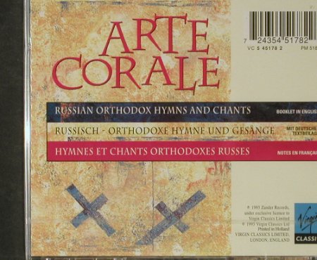 Arte Corale: The Soul of Eternal Russia, FS-New, Virgin/Zander, NL, 1995 Typ: CD Best.-Nr.: 92795 Preis: 7,50 Euro