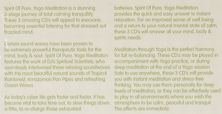 V.A.Spirit of Pure: Yoga Meditation, FS-New, Beechwood(), UK, 2004 - 3CD - 93020 - 9,00 Euro