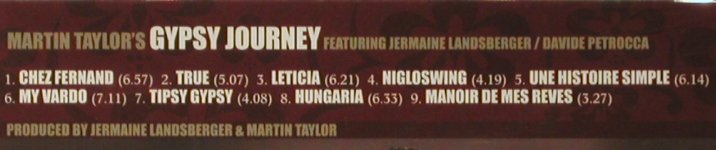 Taylor,Martin: Gypsy Journey, P3 Music, UK, 2003 Typ: CD Best.-Nr.: 93795 Preis: 10,00 Euro