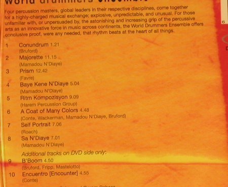 World Drummers Ensemble: A Coat of Many Colors, Dualdisc, Summerfold, , FS-New, 2006 Typ: CD Best.-Nr.: 94012 Preis: 10,00 Euro