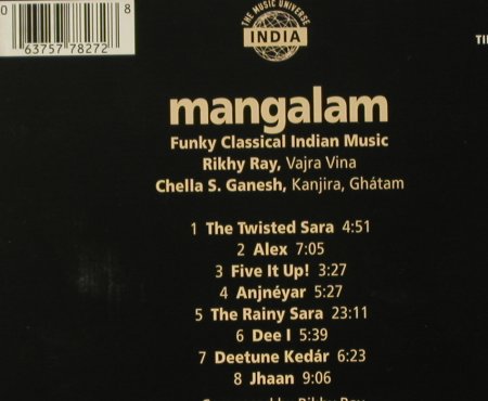 Mangalam: Funky Classical Indian Music,Digi, Enja (TIP-888 827 2), D, 1997 Typ: CD Best.-Nr.: 96459 Preis: 10,00 Euro
