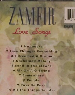 Zamfir,George: Love Songs, Philips (510 212-2), NL, 1991 Typ: CD Best.-Nr.: 99597 Preis: 7,50 Euro