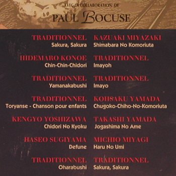 V.A.Saveurs Japonaises: Musiques Gourmandes,Paul Bocuse, Sony(), A, 1990 - CD - 99715 - 7,50 Euro