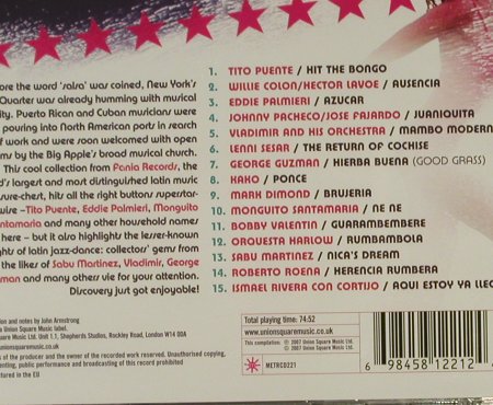 V.A.Latin Cool!: Tito Puente, Willie Collon...15 Tr., Union Square(METRCD221), EU, 2007 - CD - 50380 - 7,50 Euro