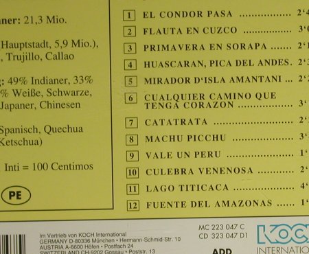 Cojunto Peruana Wairajirca: Populäre Musik aus Peru, Koch(), A, 1993 - CD - 50873 - 5,00 Euro