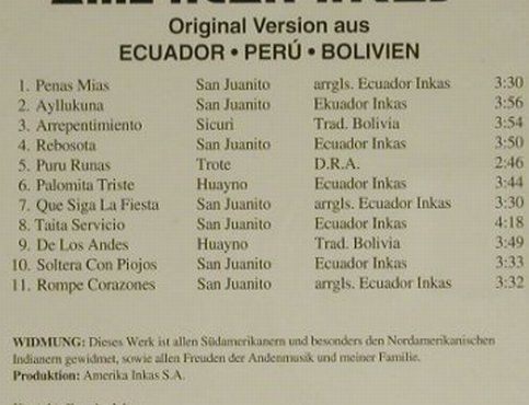 V.A.American Inkas: Trad.Musik a.d.Anden,LosAndes)11Tr., PR(), D,  - CD - 51683 - 4,00 Euro