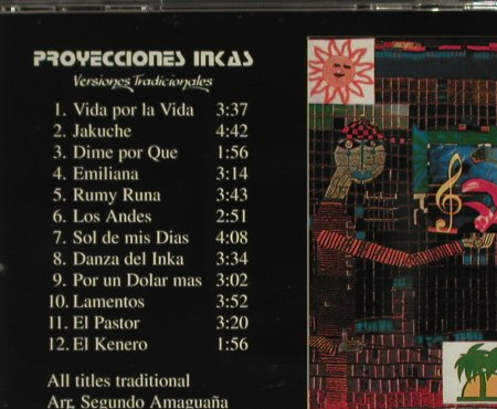 Proyecciones Inkas: VersionesTradicionales,12Tr., , D Typ: CD Best.-Nr.: 51825 Preis: 2,50 Euro