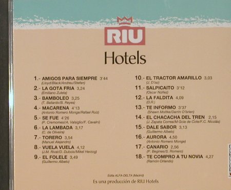 V.A.Holiday Music: 18 Tr.,  RUI Hotels, Alfa Delta (03262), E Typ: CD Best.-Nr.: 56980 Preis: 5,00 Euro