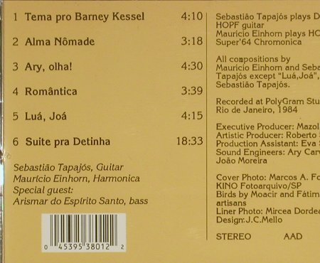 Tapajos,Sebastiao & M.Einhorn: Lua,Joa, Caju Music(), CH, 1990 - CD - 62446 - 7,50 Euro