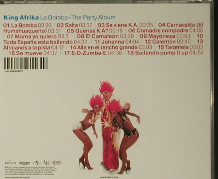 King Africa: La Bomba(Das Album), A45, D, 00 Typ: CD Best.-Nr.: 64563 Preis: 4,00 Euro