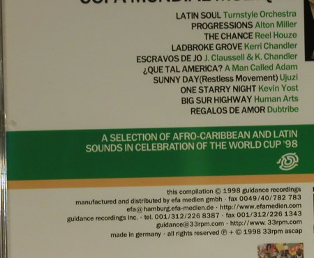 V.A.Copa Mundial Muzique: Afro-Caribian+Latin,World Cup, EFA(), D, 98 - CD - 67563 - 4,00 Euro