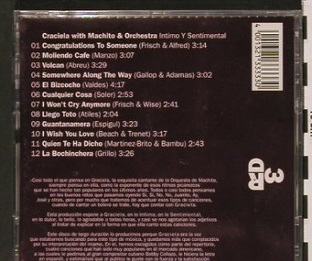 Graciela with Machito & h. Orch: Intimo y Sentimental, 3RD (third 33333), D, 1993 Typ: CD Best.-Nr.: 84069 Preis: 10,00 Euro