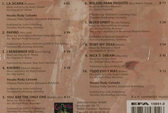Calzado,Rudy and Cubarama: A Tribute To Mario Bauza, FS-New, Connector (15851-2/ EFA), , 1999 Typ: CD Best.-Nr.: 91863 Preis: 10,00 Euro