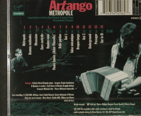 Artango: Metropole, FS-New, Virgin(), , 1997 - CD - 92799 - 10,00 Euro