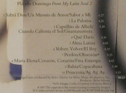 Domingo,Placido: From my Latin Soul 2, FS-New, Sony, , 1997 Typ: CD Best.-Nr.: 92816 Preis: 7,50 Euro
