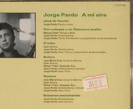Pardo,Jorge: A Mi Aire '87, (P.deLucia), FS-New, Emocion, A, 1993 Typ: CD Best.-Nr.: 92976 Preis: 6,00 Euro