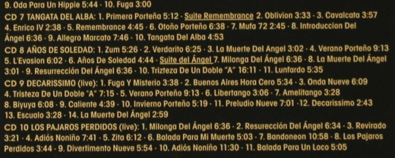 Piazzolla,Astor: 10 CD-Set, Box, Membran Music (205554), D Typ: 10CD Best.-Nr.: 95635 Preis: 15,00 Euro